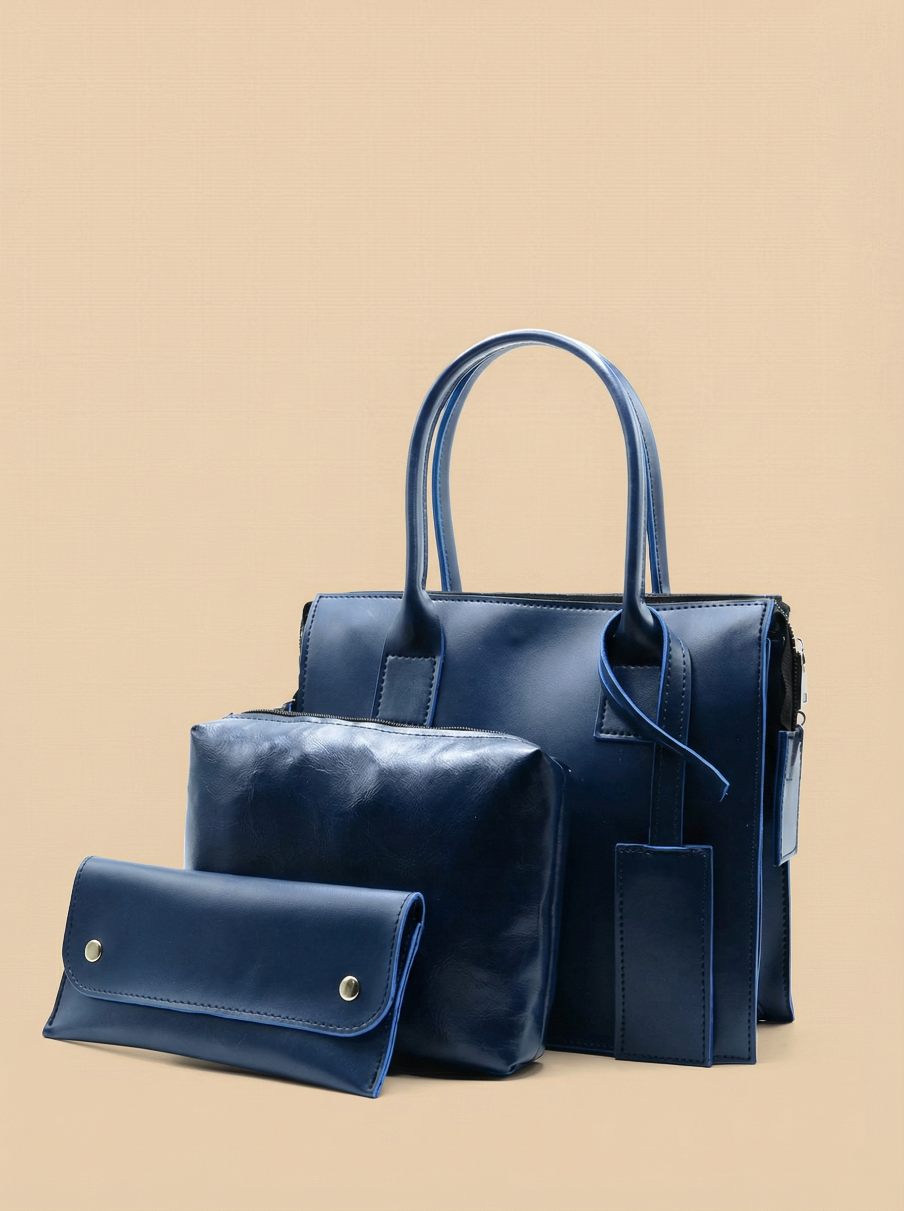 Clever set of 3 Bag Navy Blue