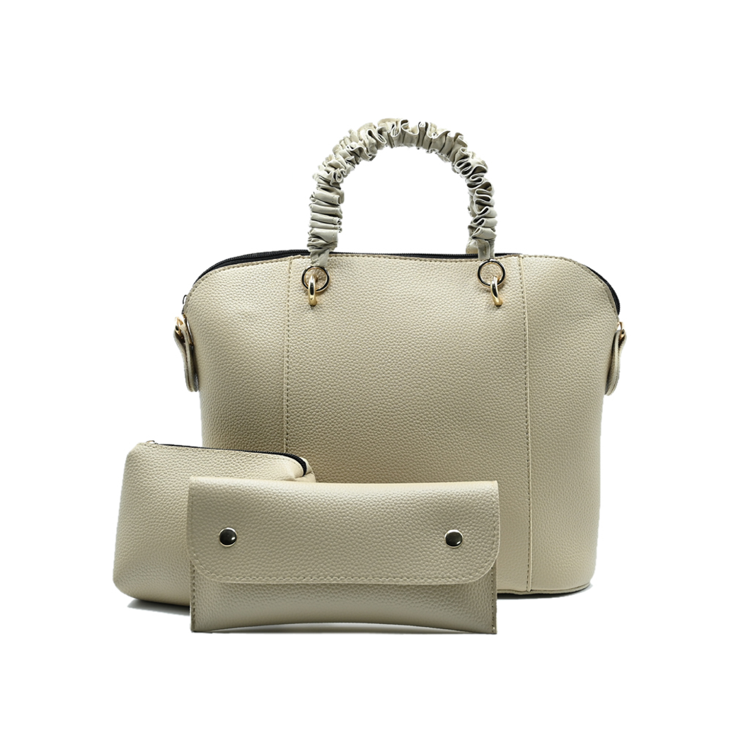 3 Piece Alora Tote Bag - Beige