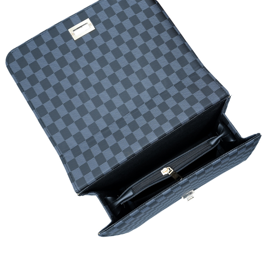 Luxury Grid Chain Bag Black