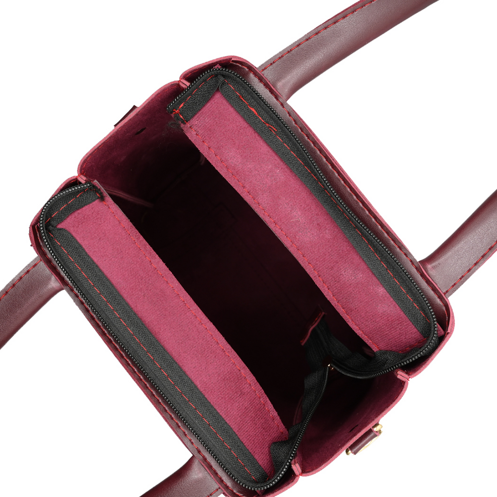 Urban Chic 4-in-1 Tote Bag Set – Burgundy Red
