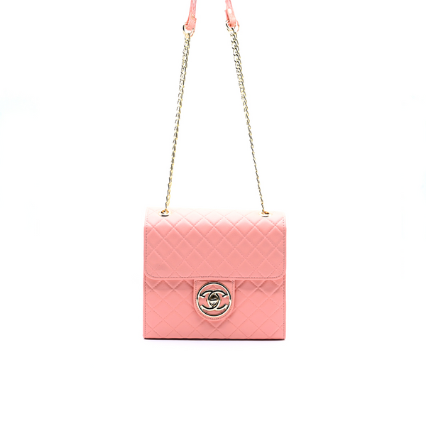 Trendy Chain Tote Bag Pink