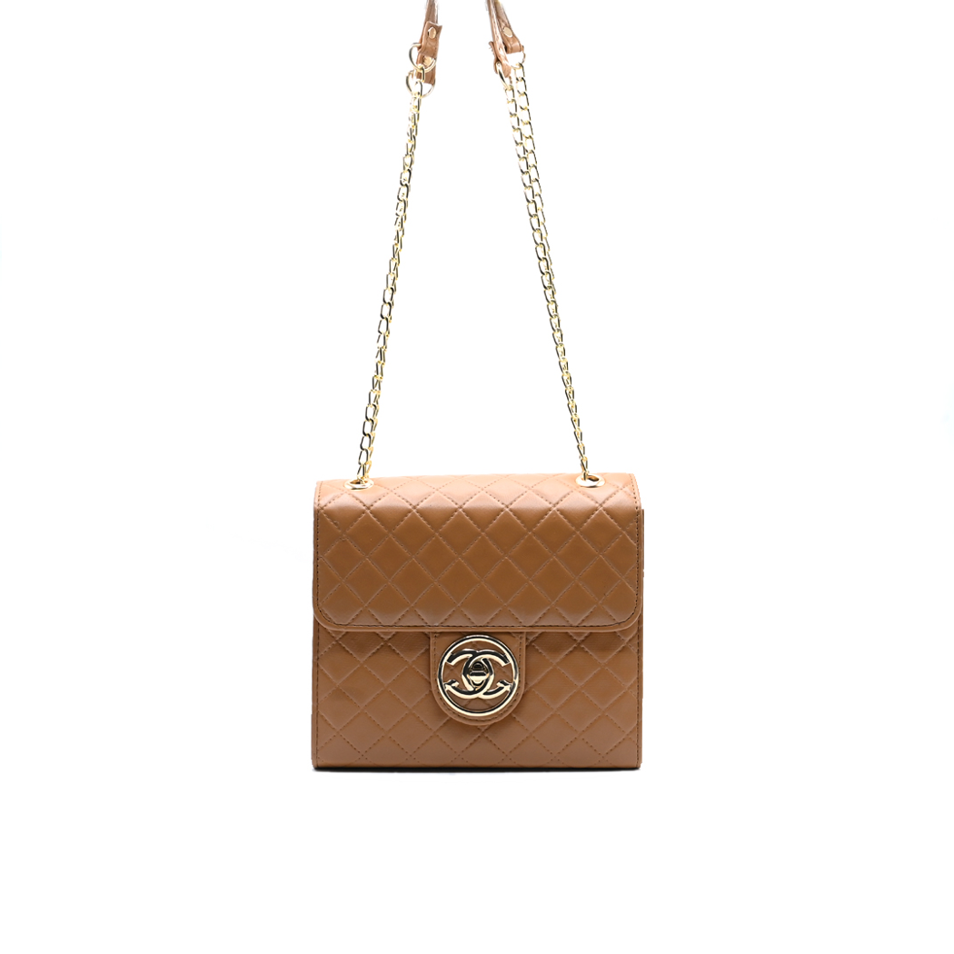 Trendy Chain Stylish Bag Brown