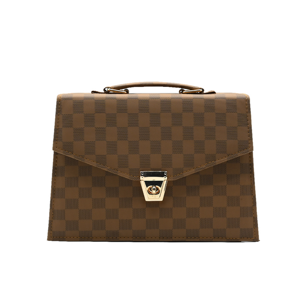 Classic Square Tote – Brown