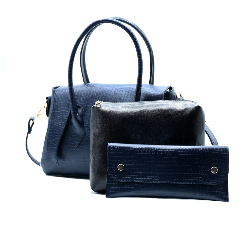 Seren Tote Satchel Handbag for Women – Navy Blue