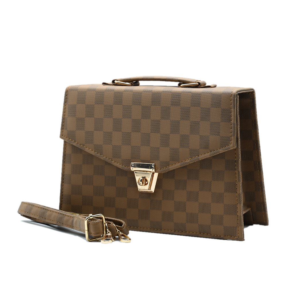 Classic Square Tote – Brown