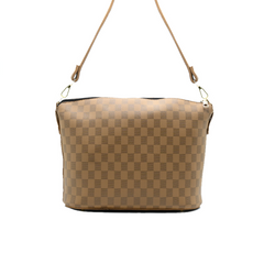 Chroma Check Shoulder Bag – Tang Checkered Handbag with Long Strap