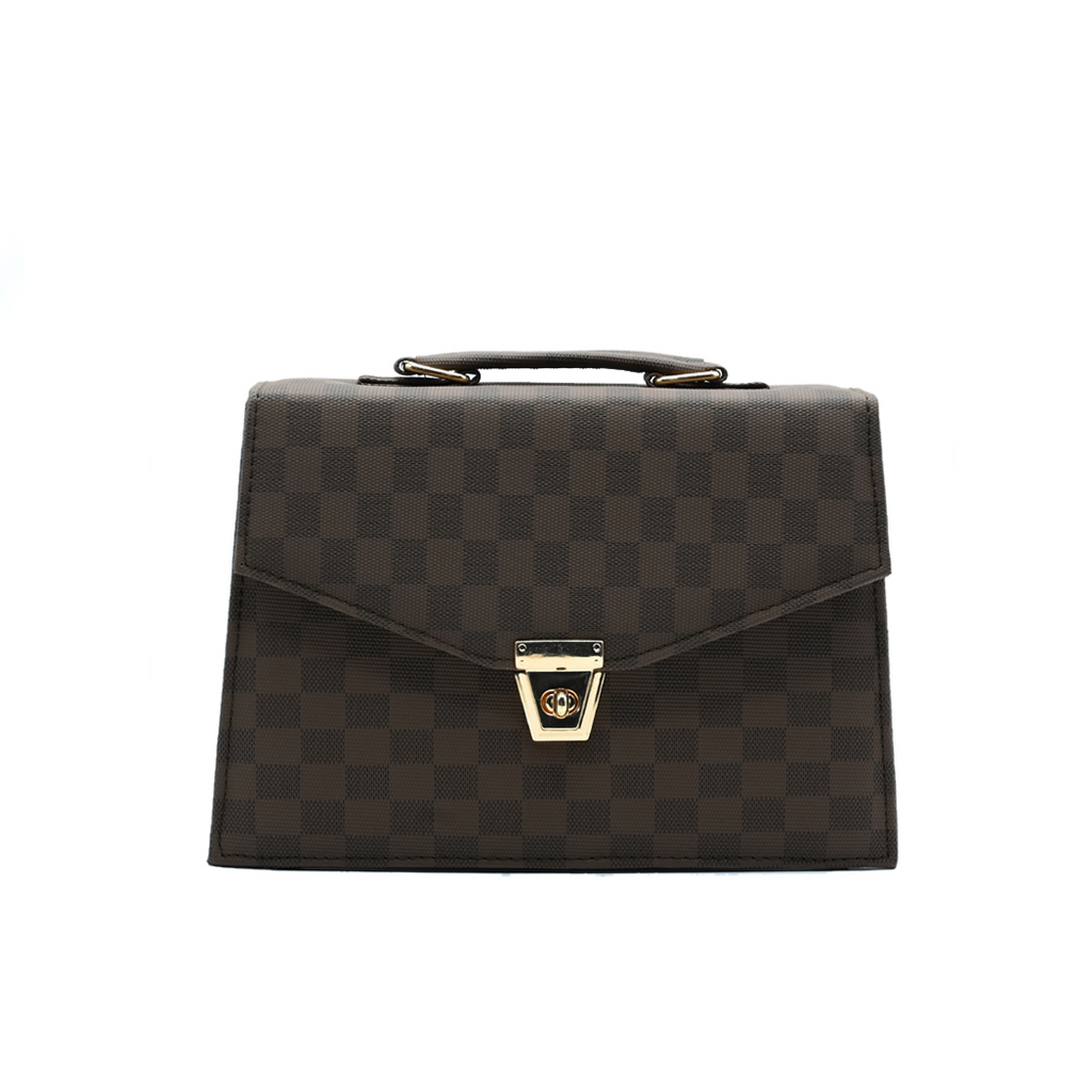 Classic Square Tote – Chocolate Brown