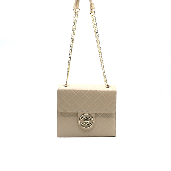 Trendy Chain Tote Bag Camel
