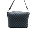 Chroma Check Shoulder Bag – Elegant Black Checkered Handbag with Long Strap