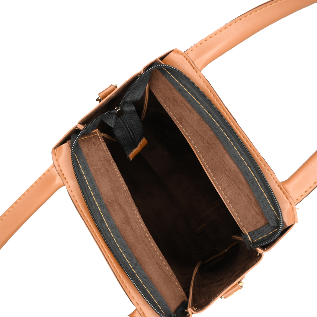 Urban Chic 4-in-1 Tote Bag Set – Caramel Brown