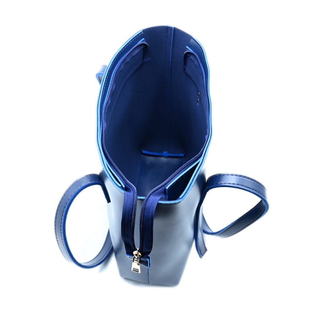 Grace Trio Handbag Set of 3 Navy Blue