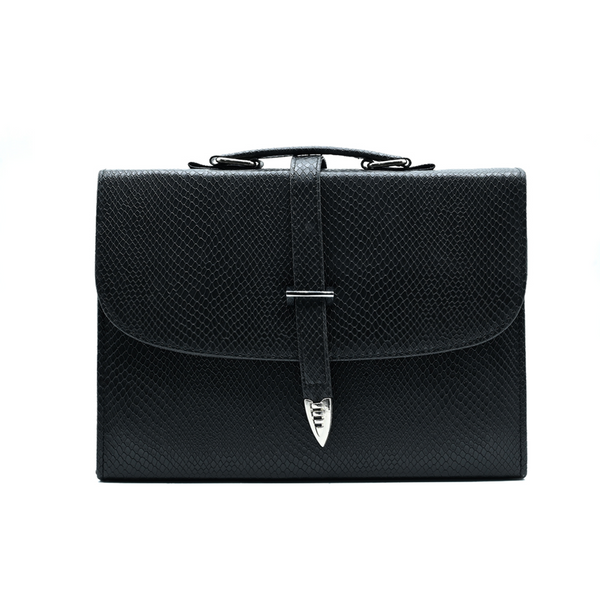Classic Square Top Handle Bag - Black