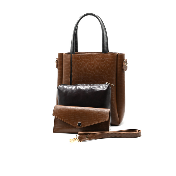 Urban Chic 4-in-1 Tote Bag Set – Espresso Brown