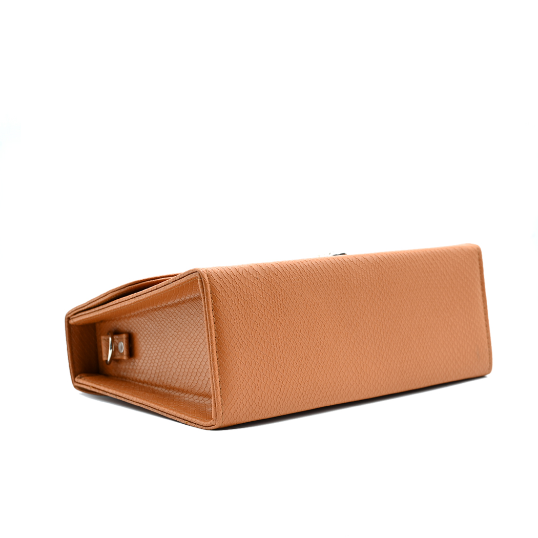 Classic Square Top Handle Bag - Tang colour
