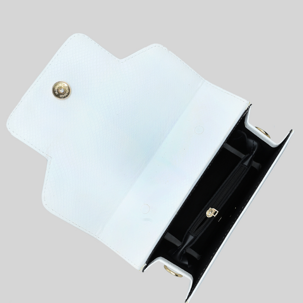 Lustre Pearl Tote – Elegant White Handbag with Pearl Handle