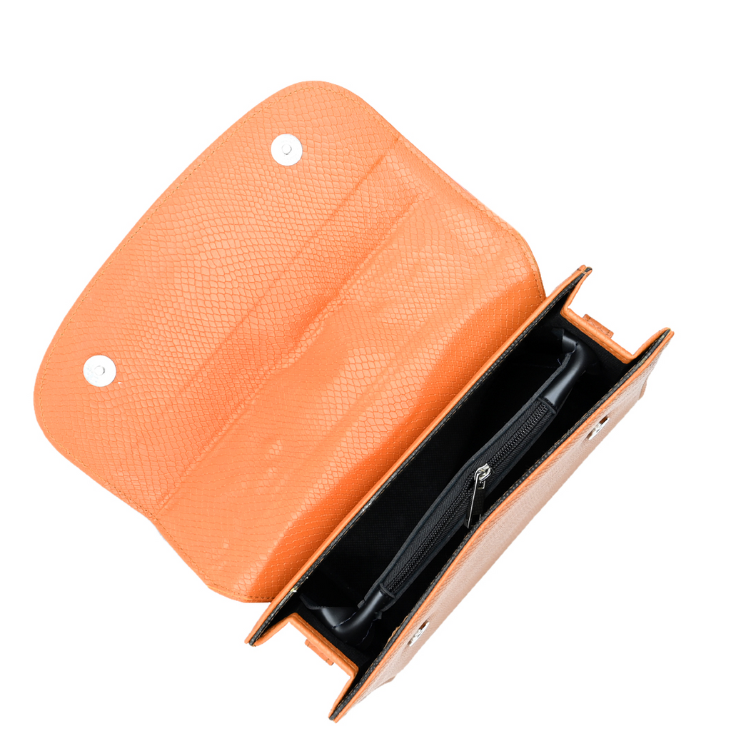 Classic Square Top Handle Bag - Tang colour