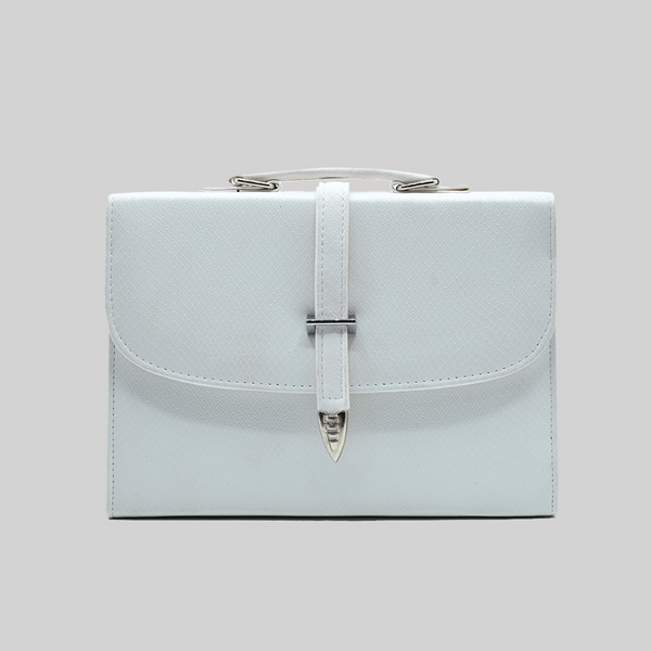 Classic Square Top Handle Bag - White
