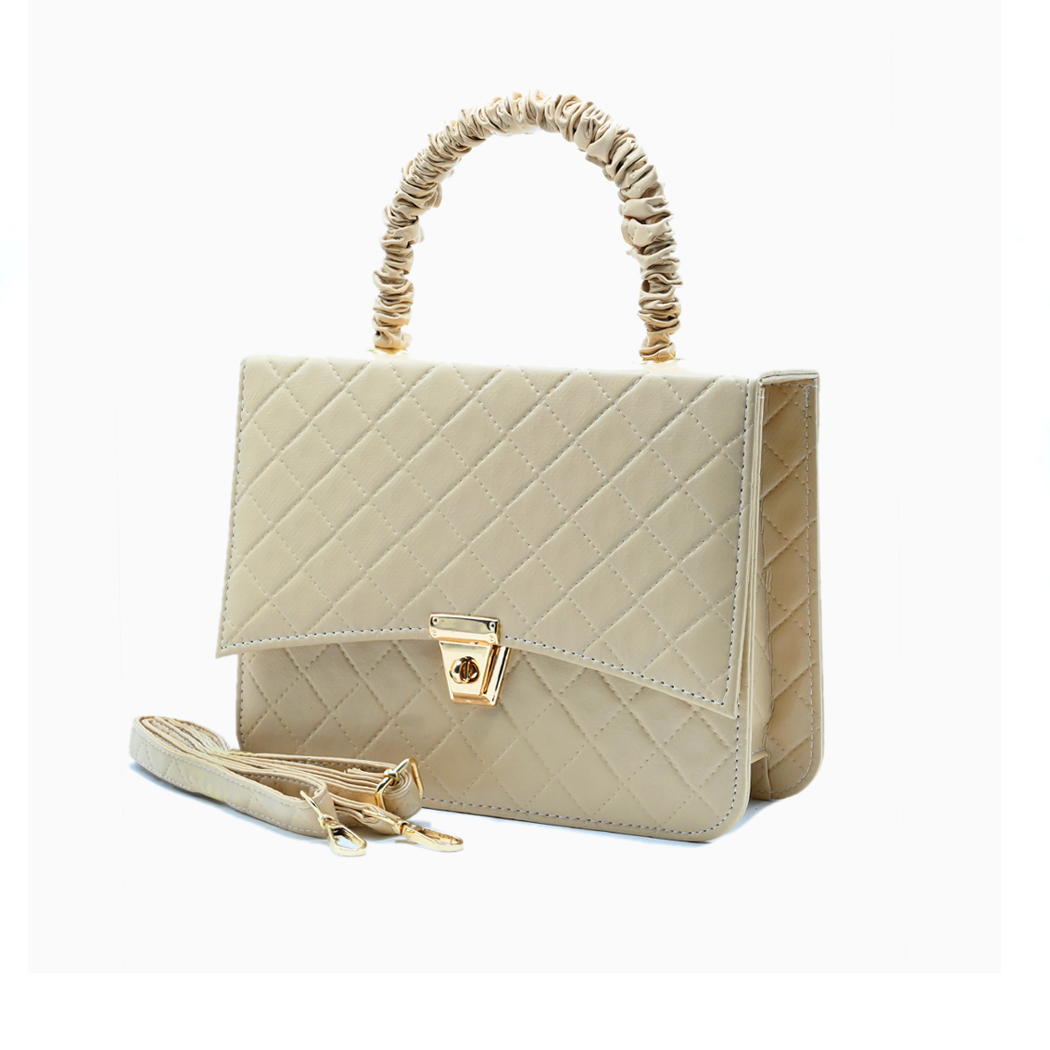 Bella Quilta Tote Bag Beige