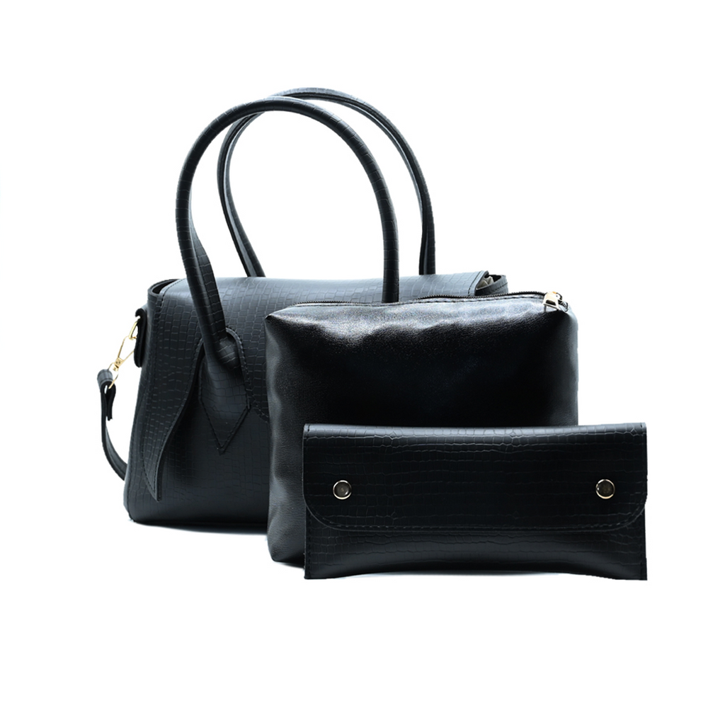 Seren Tote Satchel Handbag for Women – Black