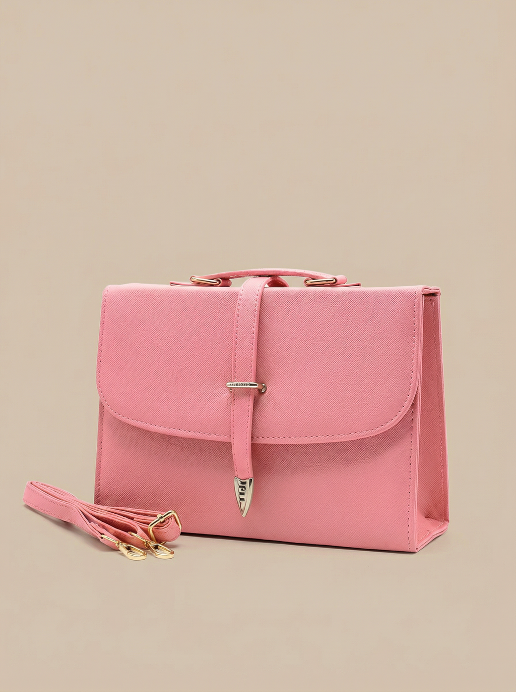 Classic Square Top Handle Bag - Pink