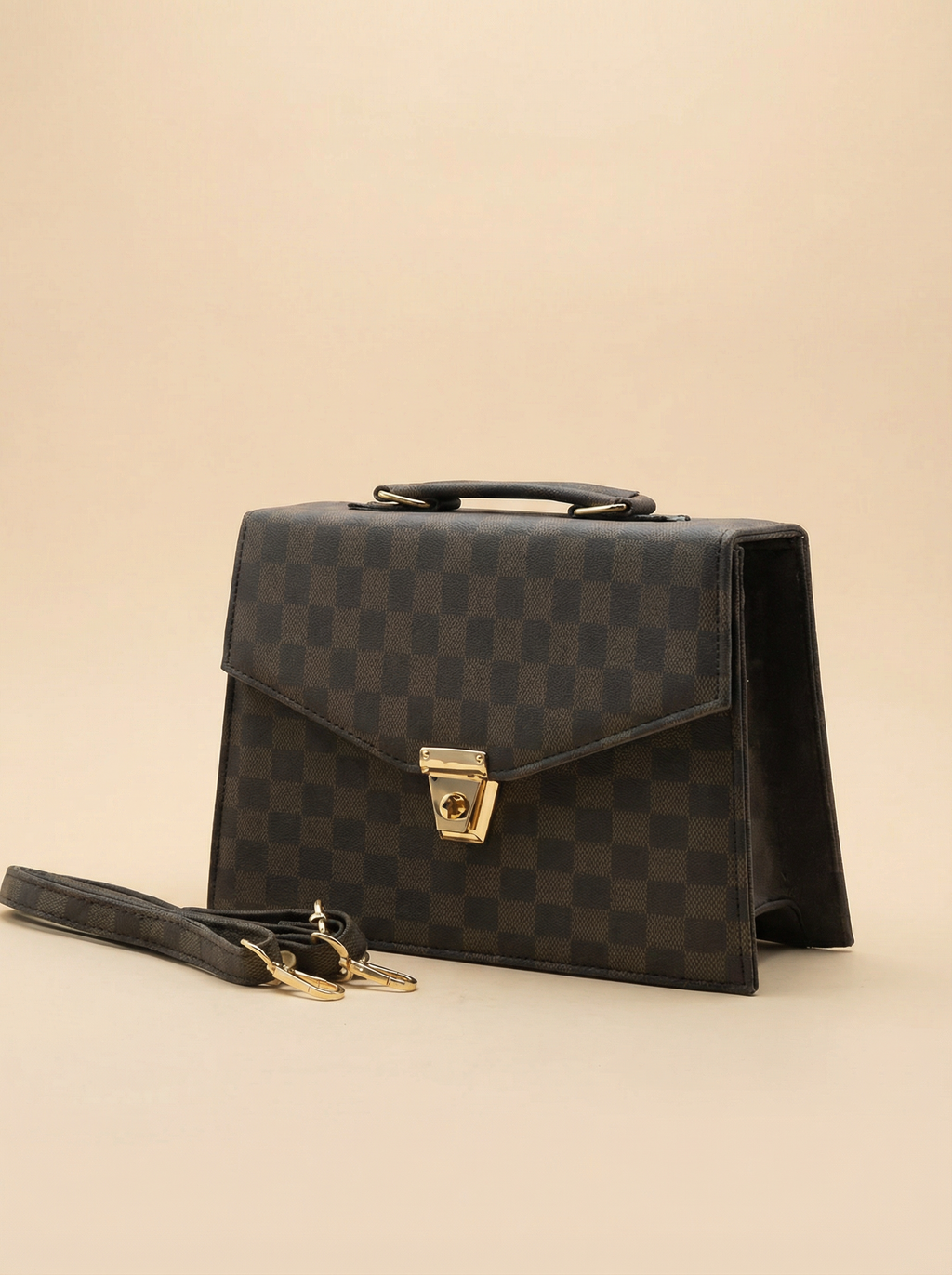 Classic Square Tote – Chocolate Brown