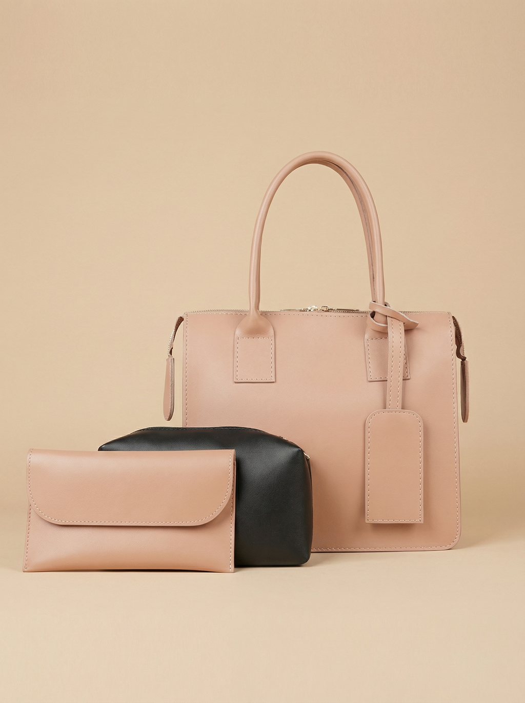 Clever set of 3 Bag peach