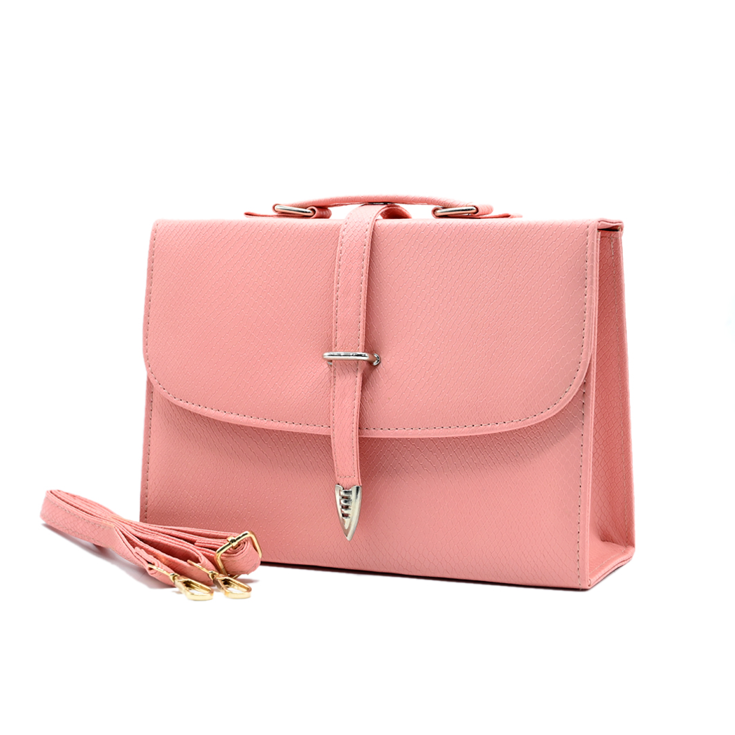 Classic Square Top Handle Bag - Pink