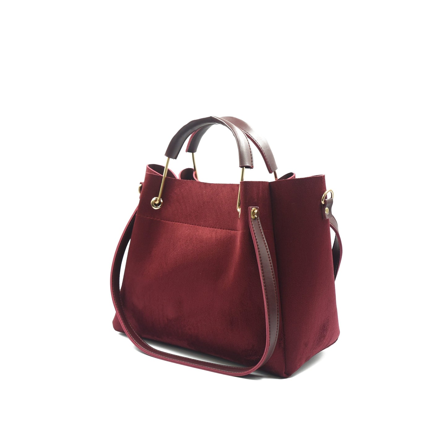 Quaint Top Handle Tote Bag - Maroon