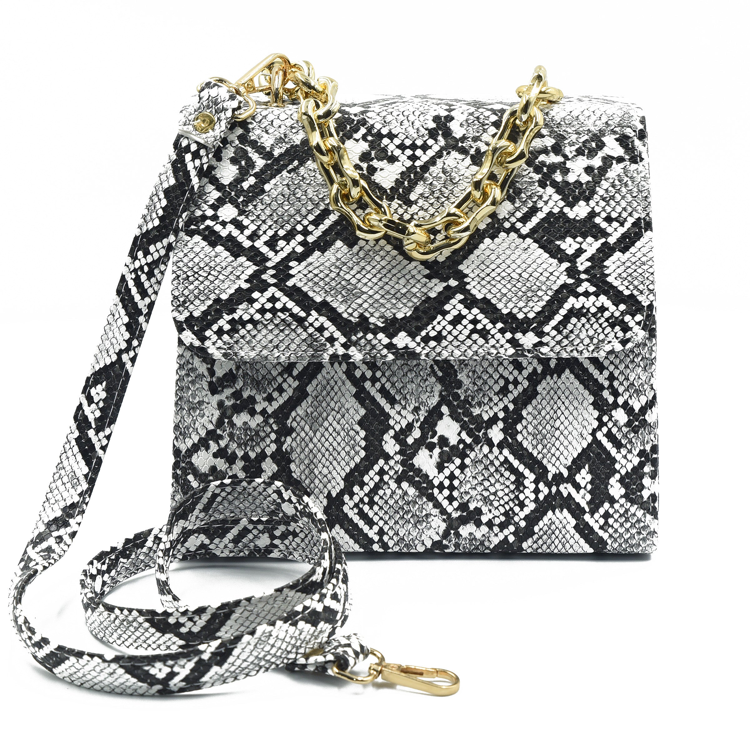 Clasique Handbag -Black & White