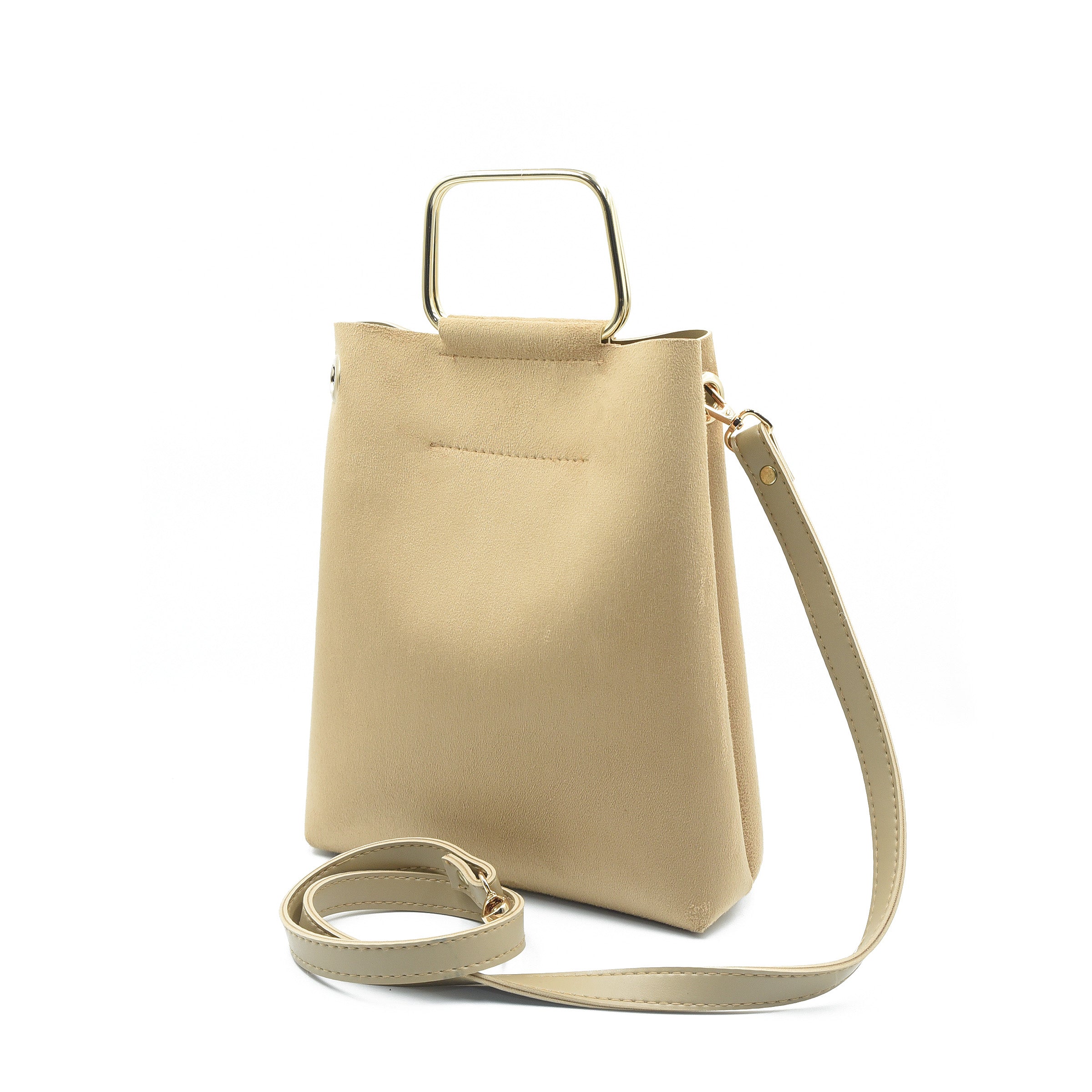 Finesse Top Handle Bag - Skin Suede