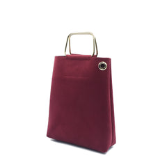 Finesse Top Handle Bag - Maroon Suede