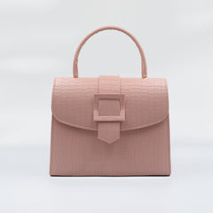 Formal Leather Woman Handbag - Pink