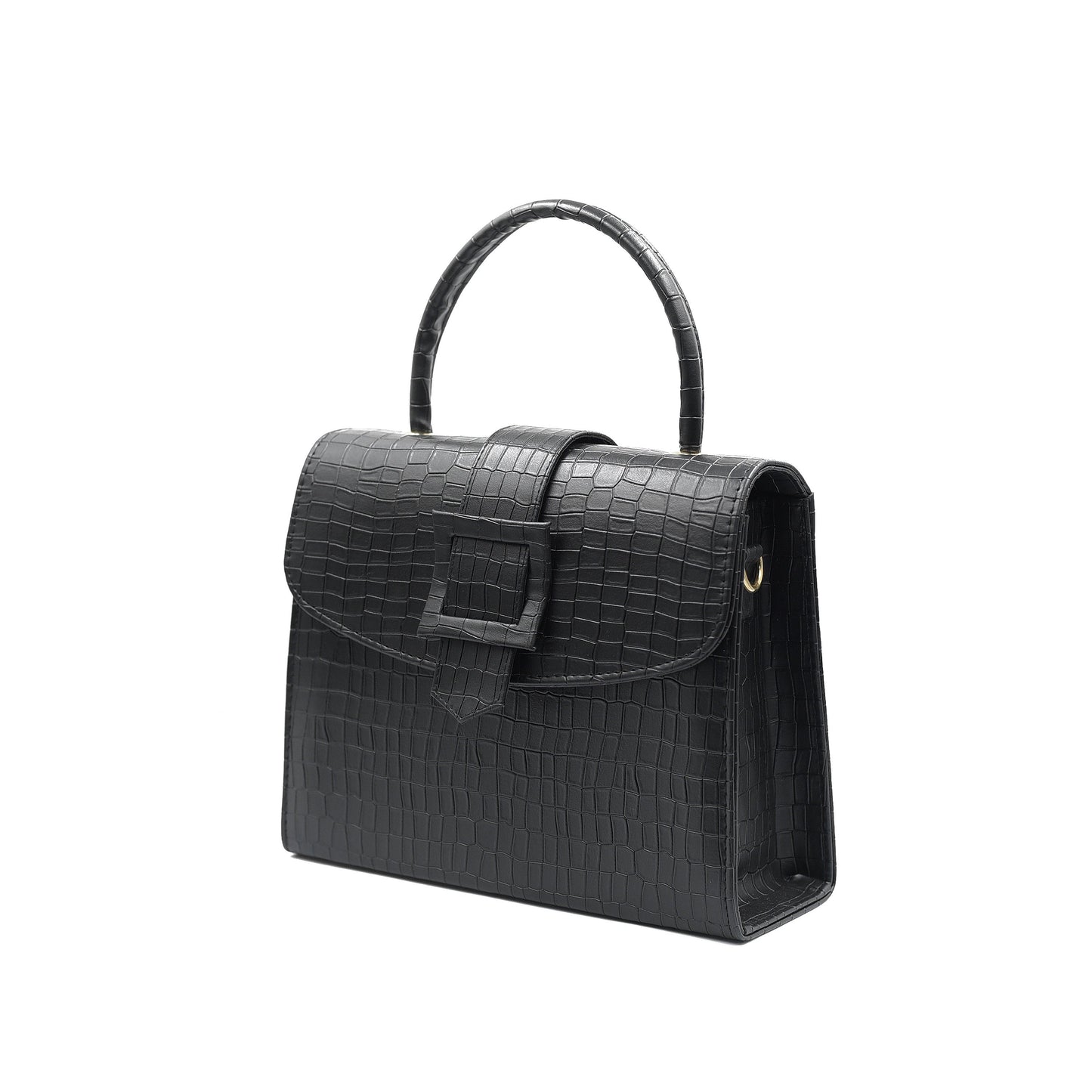 Formal Leather Woman Handbag - Black