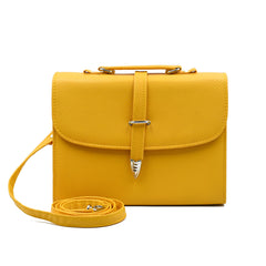 Classic Square Top Handle Bag - Yellow