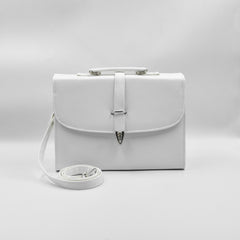 Classic Square Top Handle Bag - White