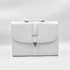 Classic Square Top Handle Bag - White