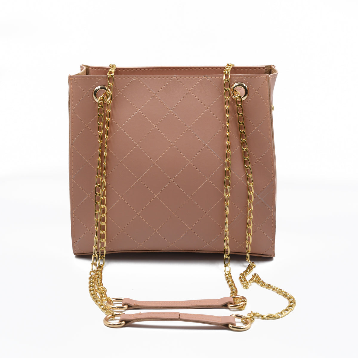 Regalia long chain crossbody Bag-Peach