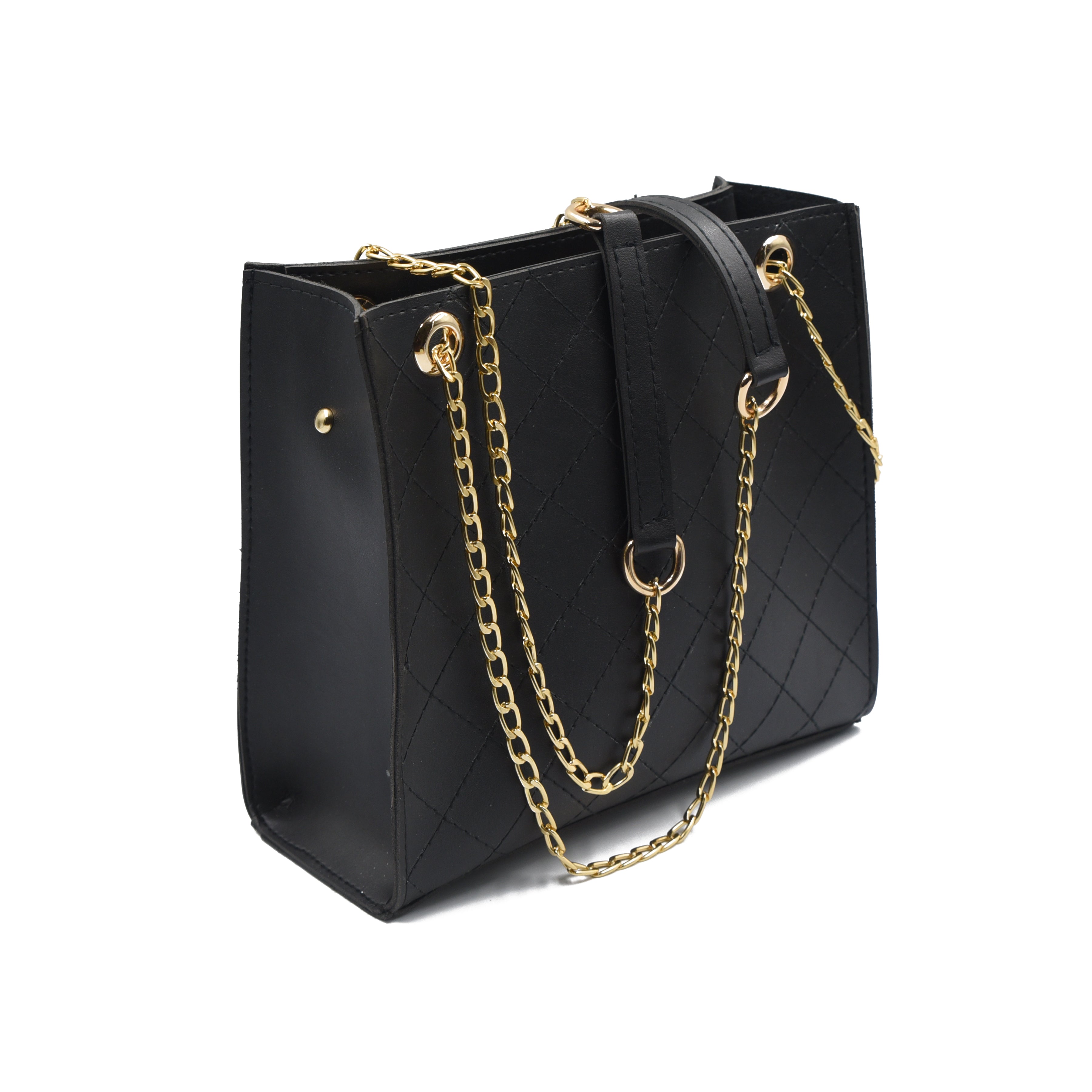 Regalia long chain crossbody Bag- Black