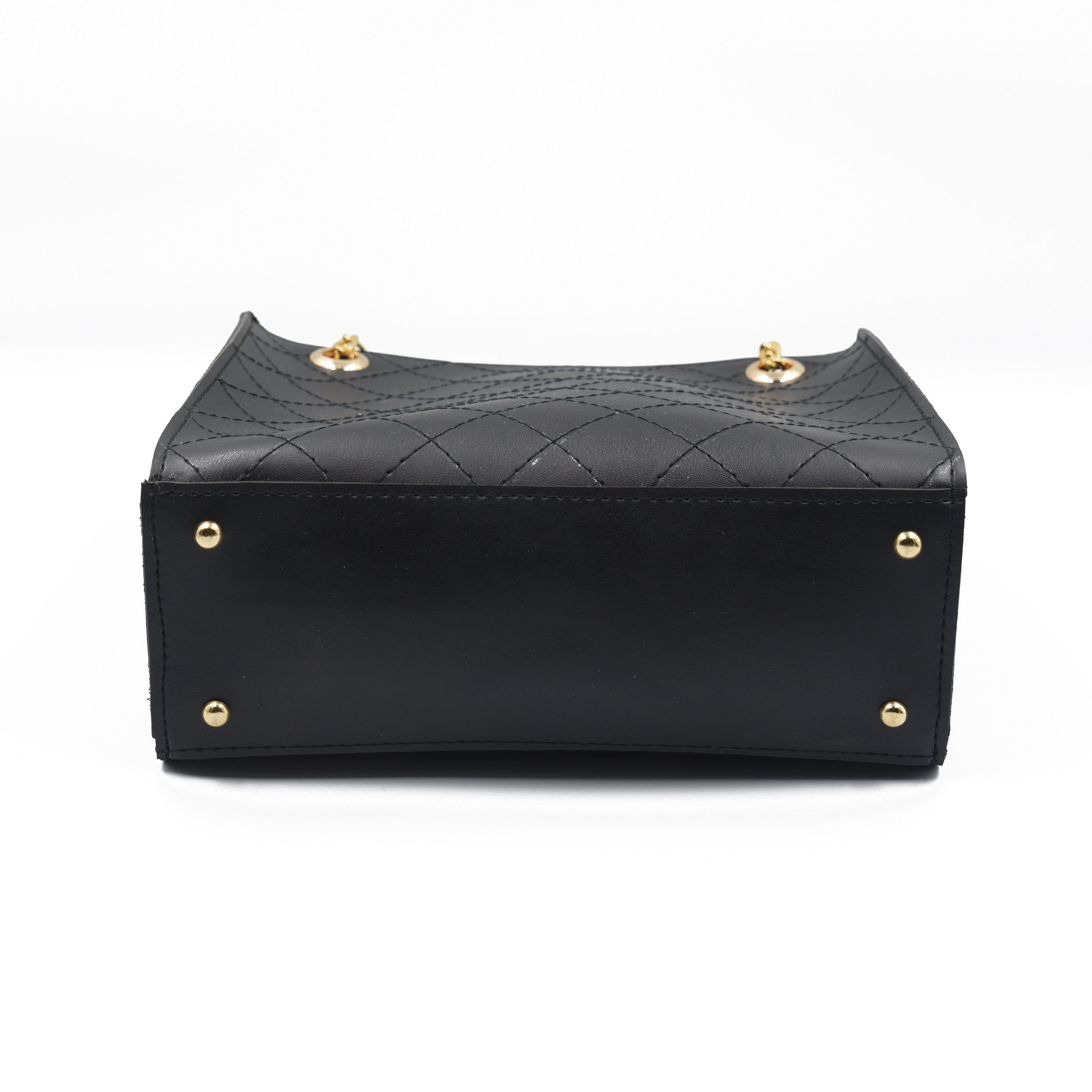 Regalia long chain crossbody Bag- Black