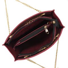 Regalia long chain crossbody Bag - Maroon