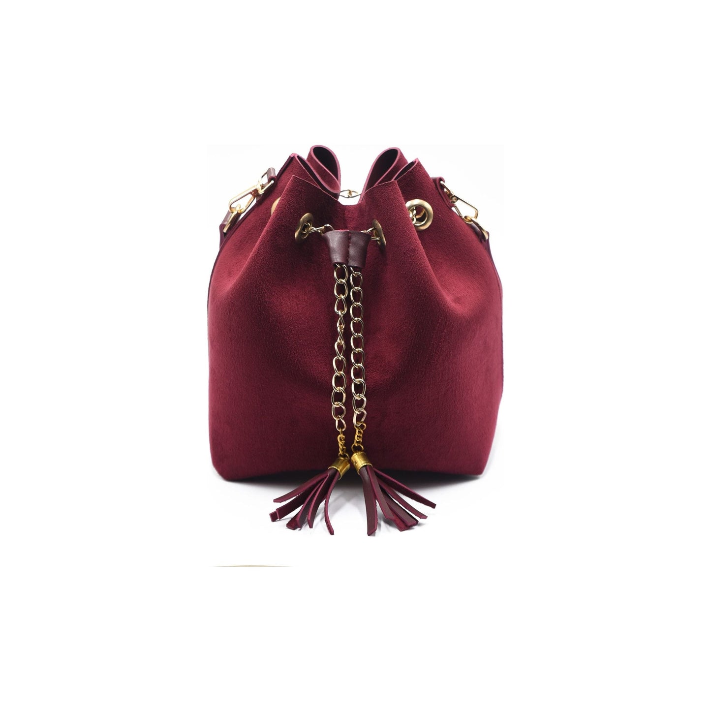 Elara Bucket Bag - Maroon