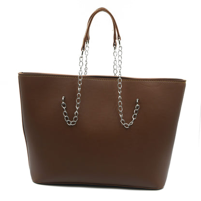 Large Capacity Tote Bag - Brown