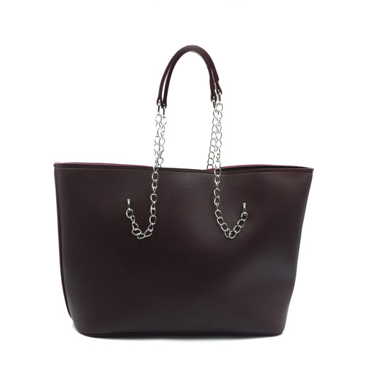 Large Capacity Tote Bag - Dark Brown