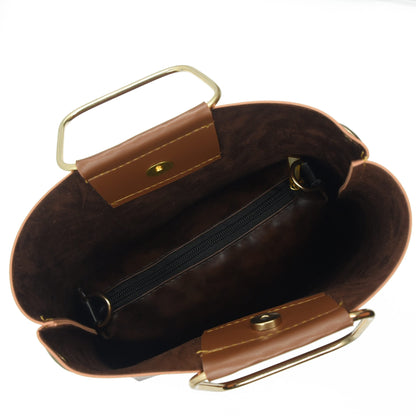 Finesse Top Handle Bag - Brown