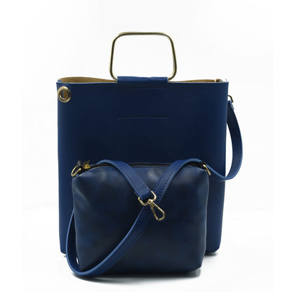 Finesse Top Handle Bag - Navy Blue