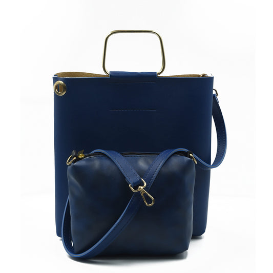 Finesse Top Handle Bag - Navy Blue