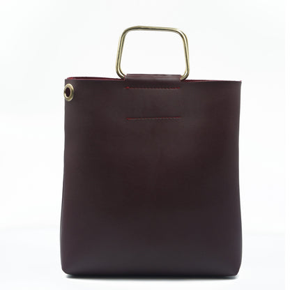 Finesse Top Handle Bag - Maroon