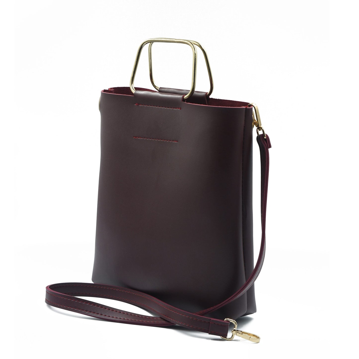 Finesse Top Handle Bag - Maroon