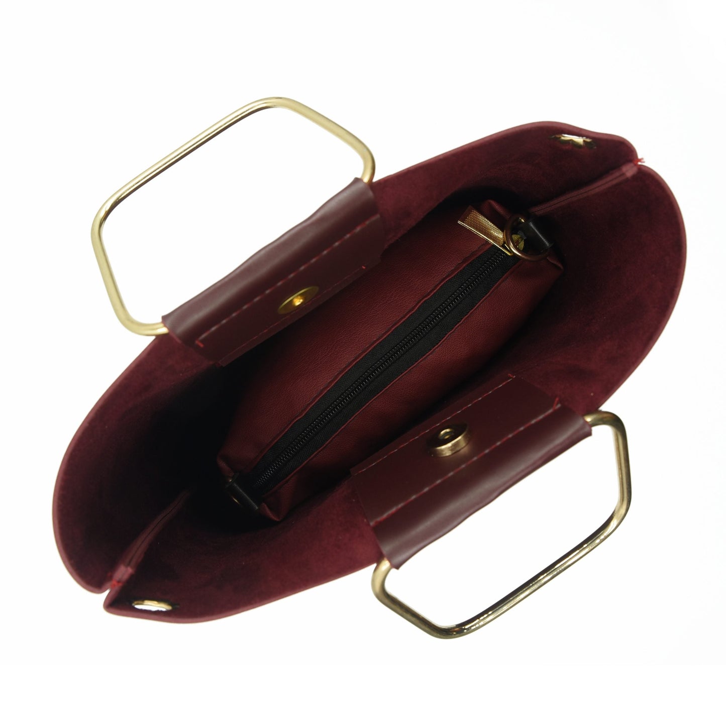 Finesse Top Handle Bag - Maroon