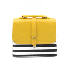 Multi Color Crossbody Bag- Black & Yellow